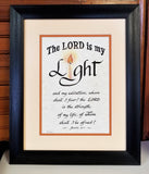 The Lord is my Light Framed Scripture verse
