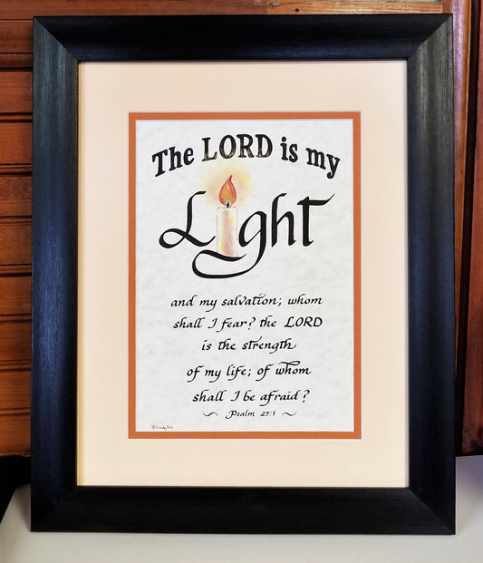 The Lord is my Light Framed Scripture verse