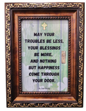 Irish Blessing small, framed verse with attached easel on the back