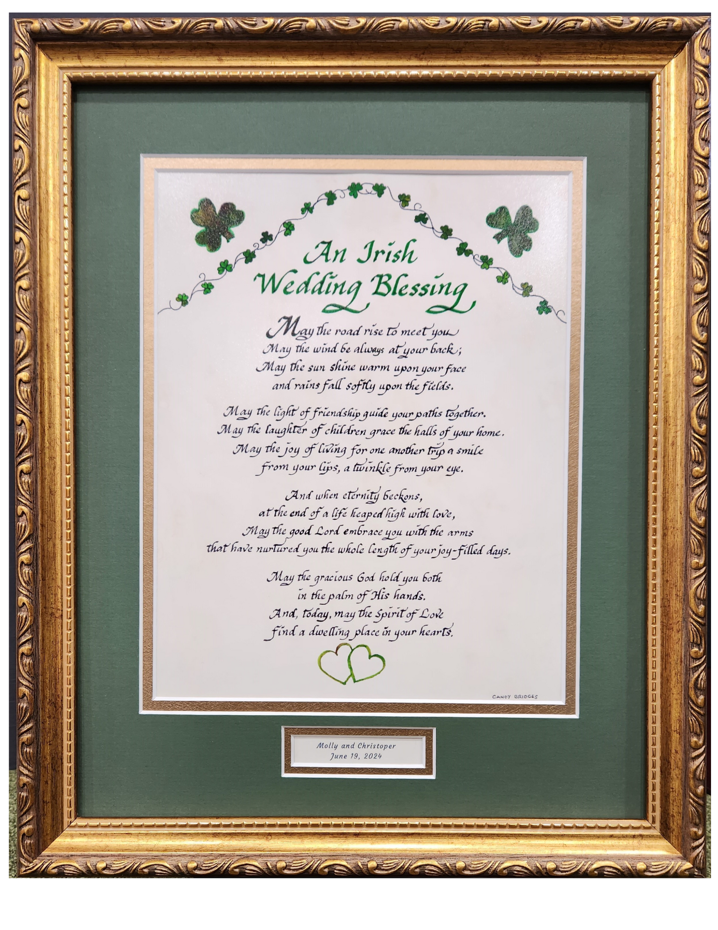 An Irish Wedding Blessing framed picture