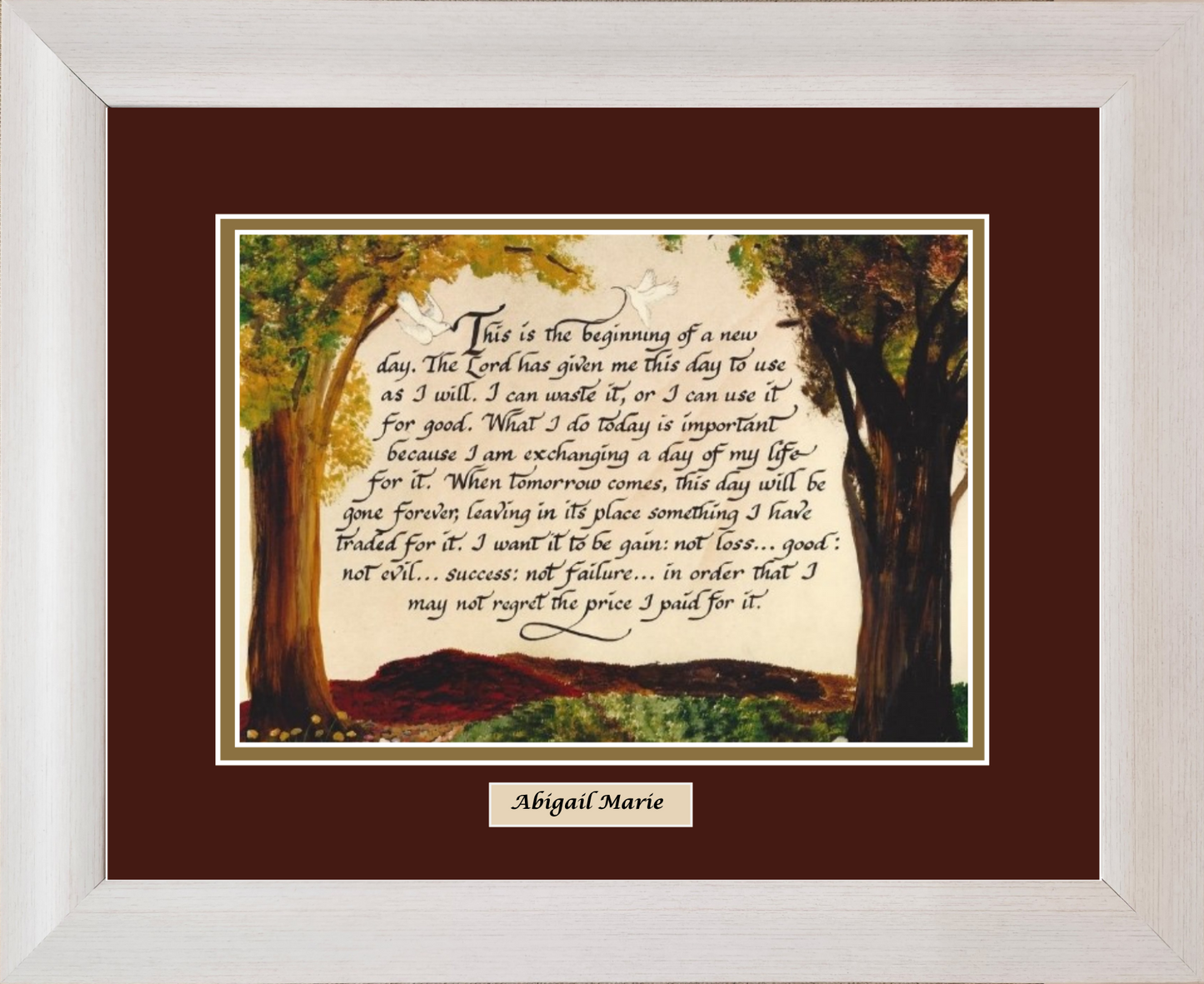 Begin a new Day Inspirational verse framed wall decor