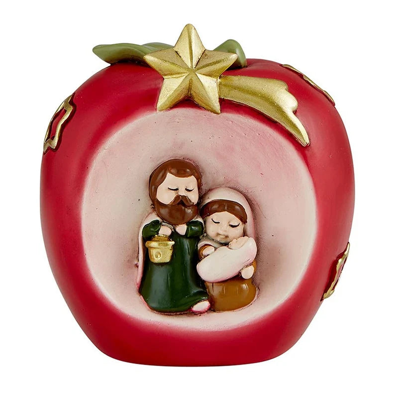 Apple Nativity Ornament