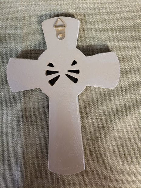 First Communion Wall Cross with wheat, chalice and grapes