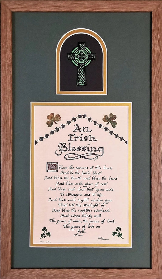 An Irish Blessing verse for home custom framed picture