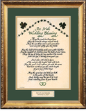 Irish Wedding Blessing personalized custom matted and framed Wedding gift