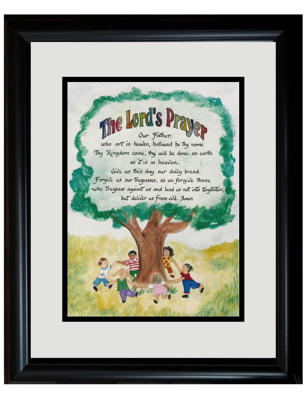 The Lord's Prayer for Children framed picture