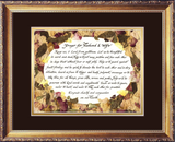 A prayer for husband and wife framed picture