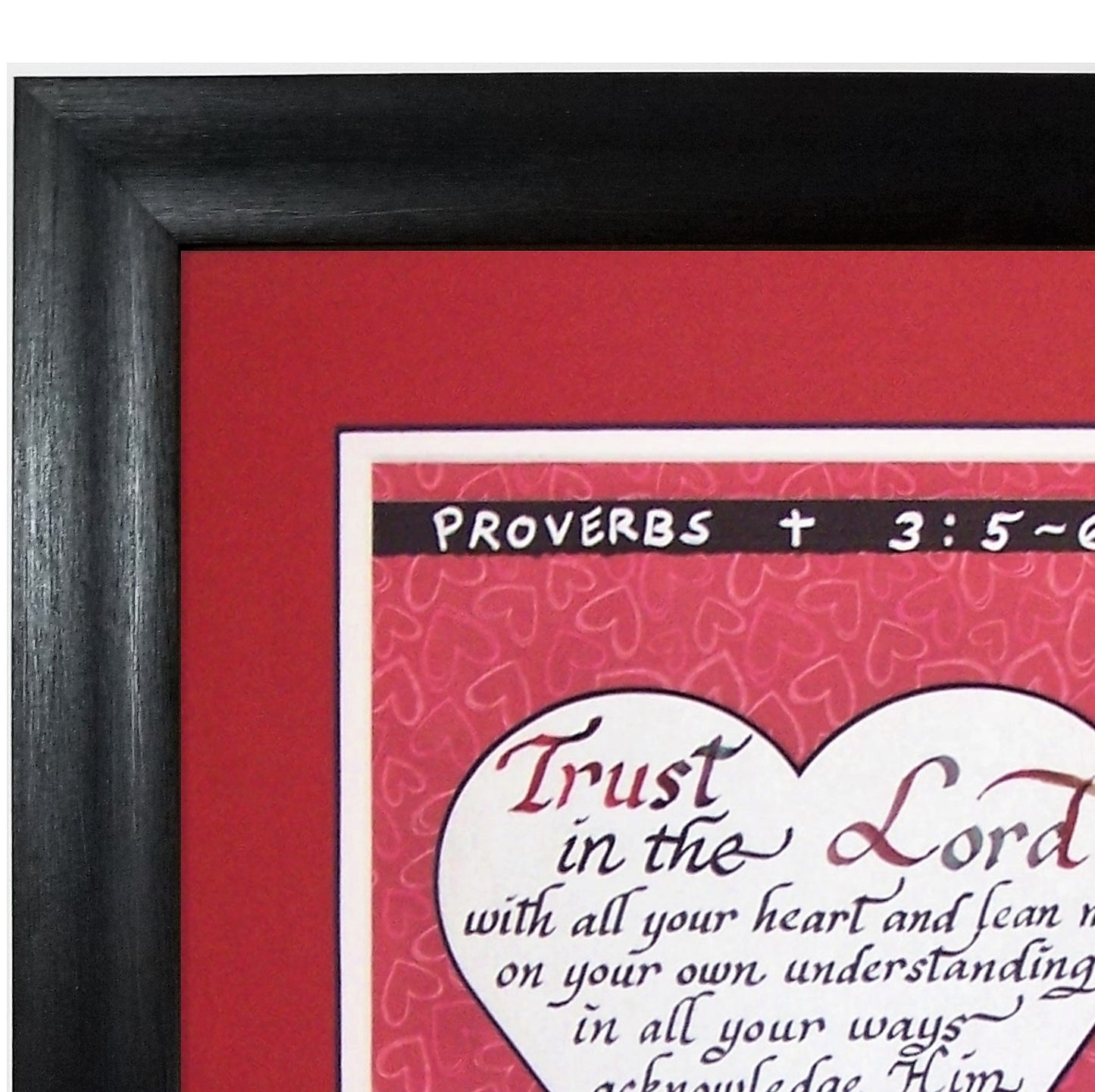 Trust in the Lord custom framed calligraphy picture