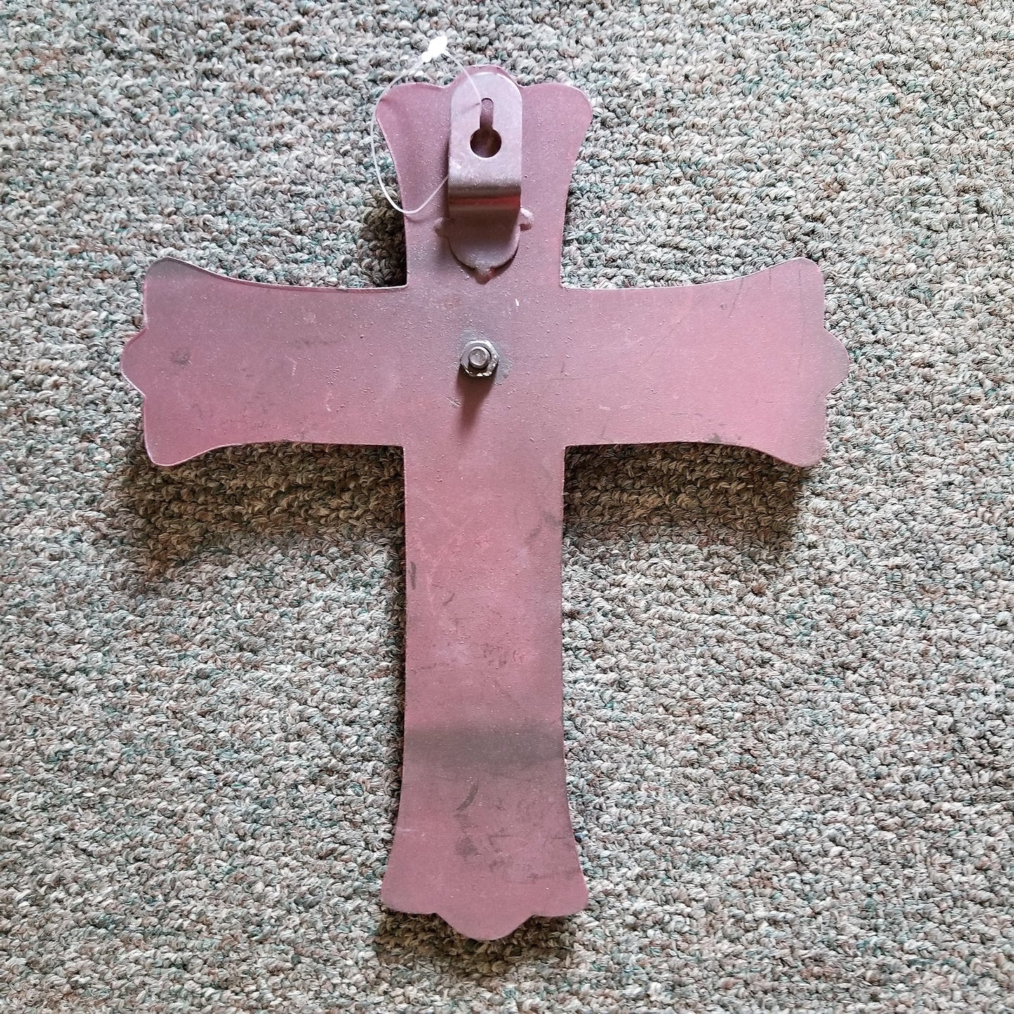 Angel Cross Red Metal Jeweled Wall Cross