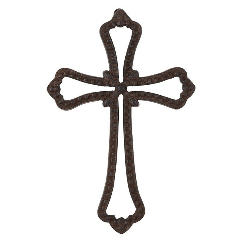 Rustic cast iron wall cross